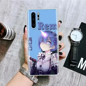 ReZERO Ram Rem Anime Primeru Telefon Za Huawei Honor 10 9 20 9X 8A 8X 8 7A 7X Pro Lite 10i 20i Y5 Y6 Y7 Y9 2019 Kritje Coque