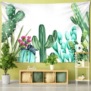 Kaktus Oljna slika, Tapiserija Steni Visi Čarovnice Psihedelični Naravnih Tropskih Rastlin Kawaii otroški Sobi Doma Dekor