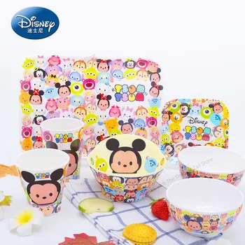 Disney Tsum Servis Mickey Mouse otroške Risanke Namizna Kuhinja Jedi Ploščo Pokal Žlico Namizna Kuhinjske Potrebščine