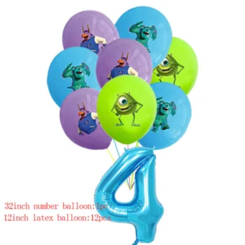 1Set Disney Pošasti Univerze Stranka Dekoracijo Mike Wazowski Latex Balon na Helij Balon Baby Tuš Otroci Rojstni dan, Zrak Globo