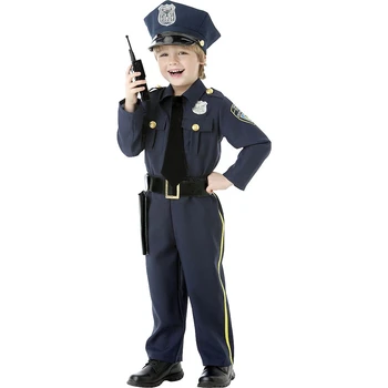 Newyorški Policiji Cosplay Kostum Pustni Party Boy Girl Policist Oblačila, ki Constabulary 3-9years otrok policija kostum