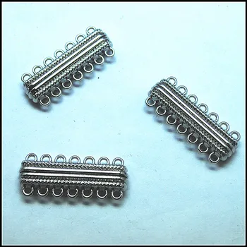 3pcs novo magnetno zaponko magnetni priključki srebrne barve velikost 37x14mm 7 vrstic top moda diy nakit ugotovitve