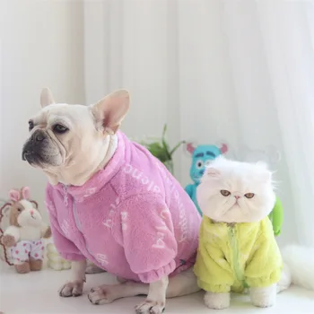 Fluorescentna Pes Pulover, Jakno V Magenta In Zelena Z Zadrgo Luksuzna Oblačila Za Pse, Za Majhne Pse In Mačke
