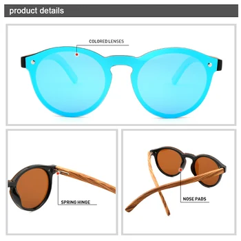 2022 Nove Tovarne Neposredno Dostava Vintage sončna Očala Znanih Blagovnih znamk Sunglases Lesa Polarizirana sončna Očala za Ženske, Moške