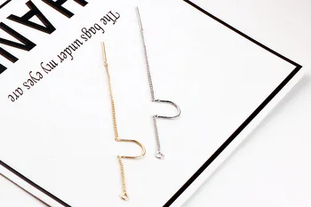 DIY pribor minimalističen elegantno novo zlato plating z U Uho Žice Uhani