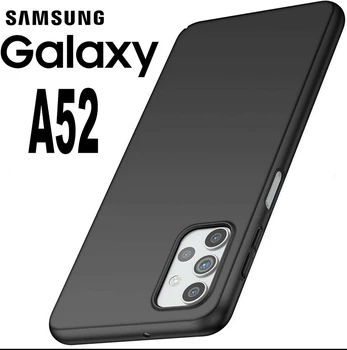 ULTRA SLIM mat TPU primeru POKROVČEK za SAMSUNG Galaxy A52 PREMIUM kakovosti Črna Črna