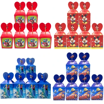 30/24PCS Disney Mickey Mouse Zamrznjene Papir bonboniera Dan Otrok Stranka Darilo Škatle za Poročni Baby Tuš Rojstni dan Dobave
