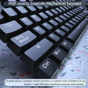 AULA strokovno španski če je mehanske tipkovnice keycaps Združljiv Z MX Stikala Za Zamenjavo DIY Univerzalno Scene Keycaps