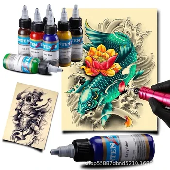 Tatoo pigment strokovno kolorit potrošni material domače Yindansi 14-color tattoo barve, črnila pigmenta.